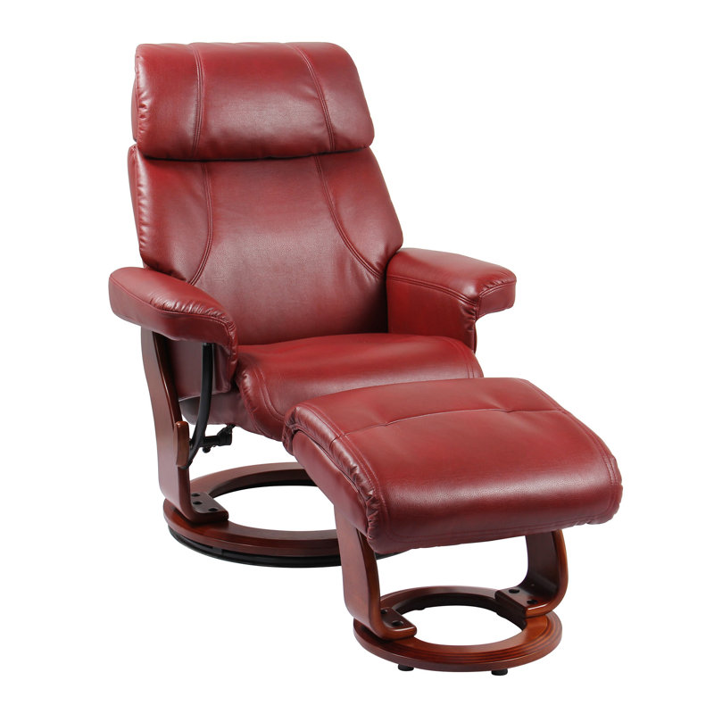 Red Barrel Studio® Soulsbyville Faux Leather Manual Swivel Recliner